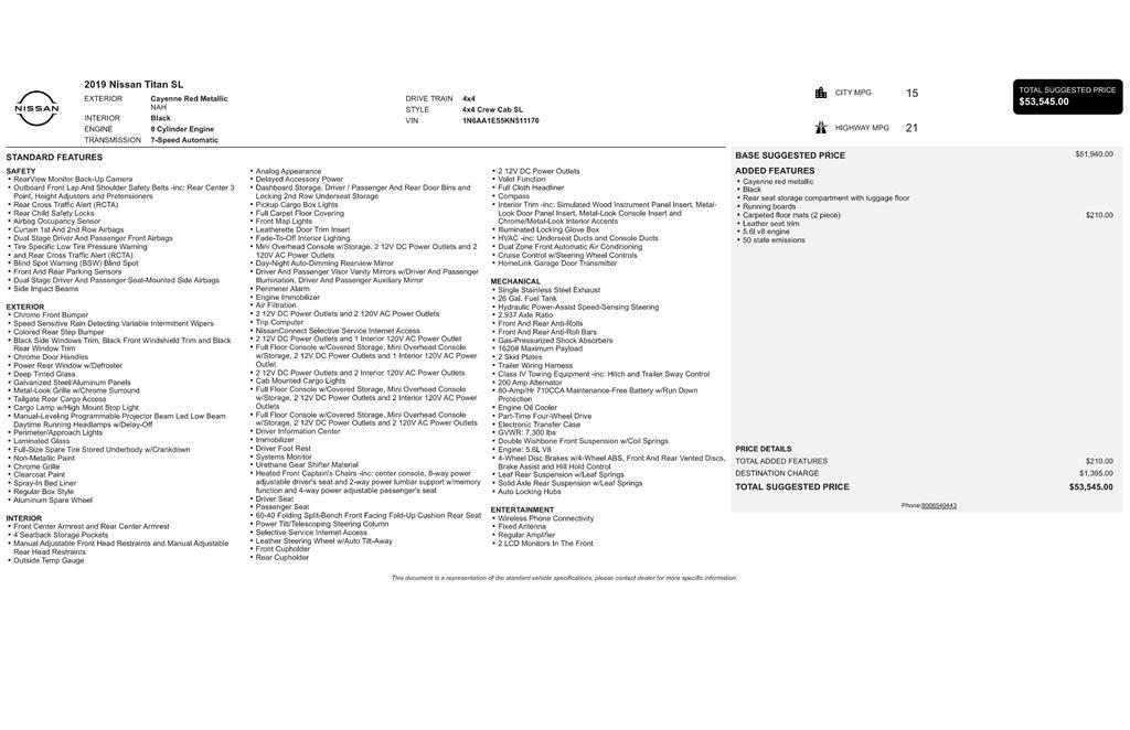 used 2019 Nissan Titan car, priced at $22,497
