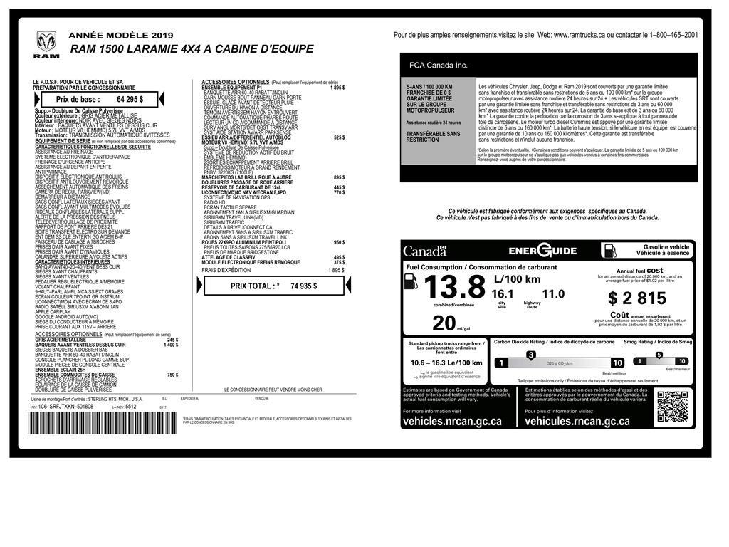 used 2019 Ram 1500 car, priced at $31,995