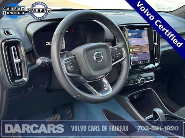used 2022 Volvo C40 Recharge Pure Electric car, priced at $31,600