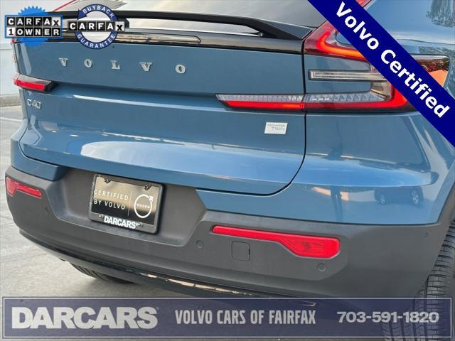 used 2022 Volvo C40 Recharge Pure Electric car, priced at $31,600