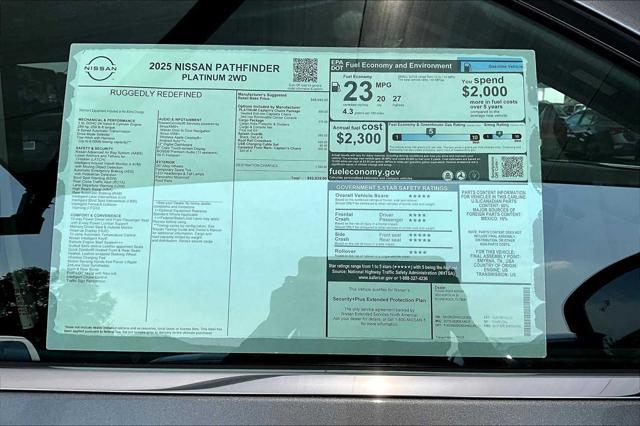 new 2025 Nissan Pathfinder car, priced at $48,411