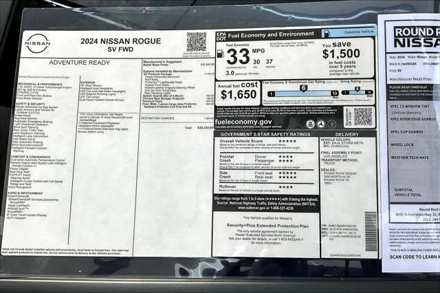 new 2024 Nissan Rogue car, priced at $35,330