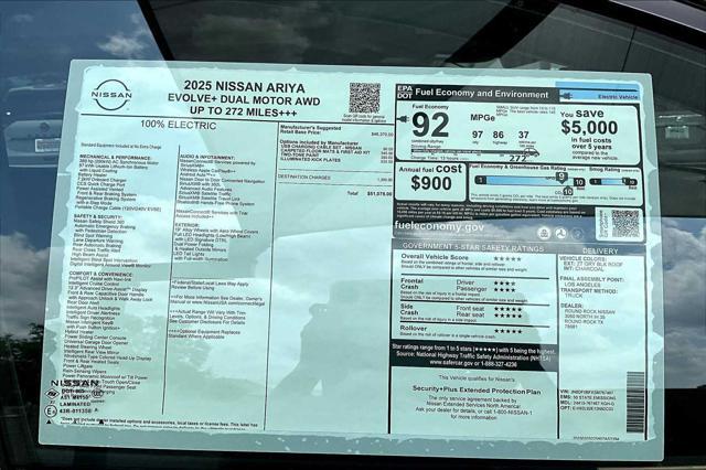 new 2025 Nissan ARIYA car, priced at $51,075