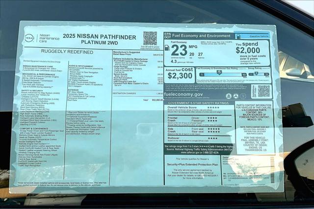 new 2025 Nissan Pathfinder car, priced at $53,580