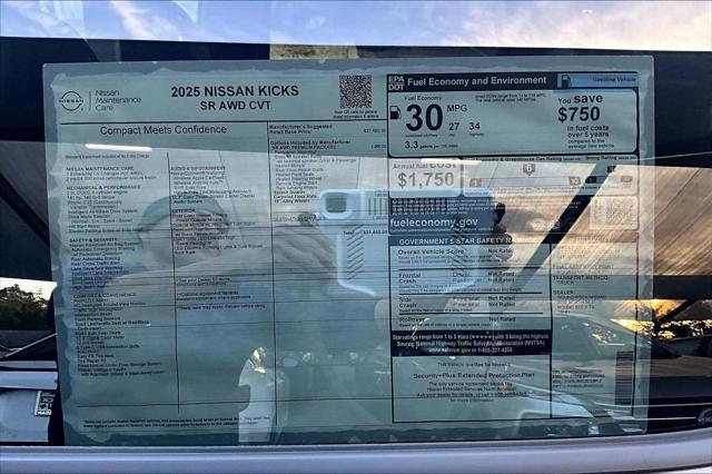 new 2025 Nissan Kicks car, priced at $31,460