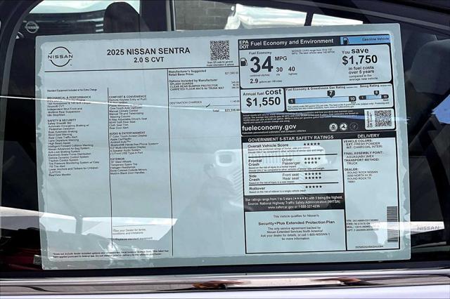 new 2025 Nissan Sentra car, priced at $23,335