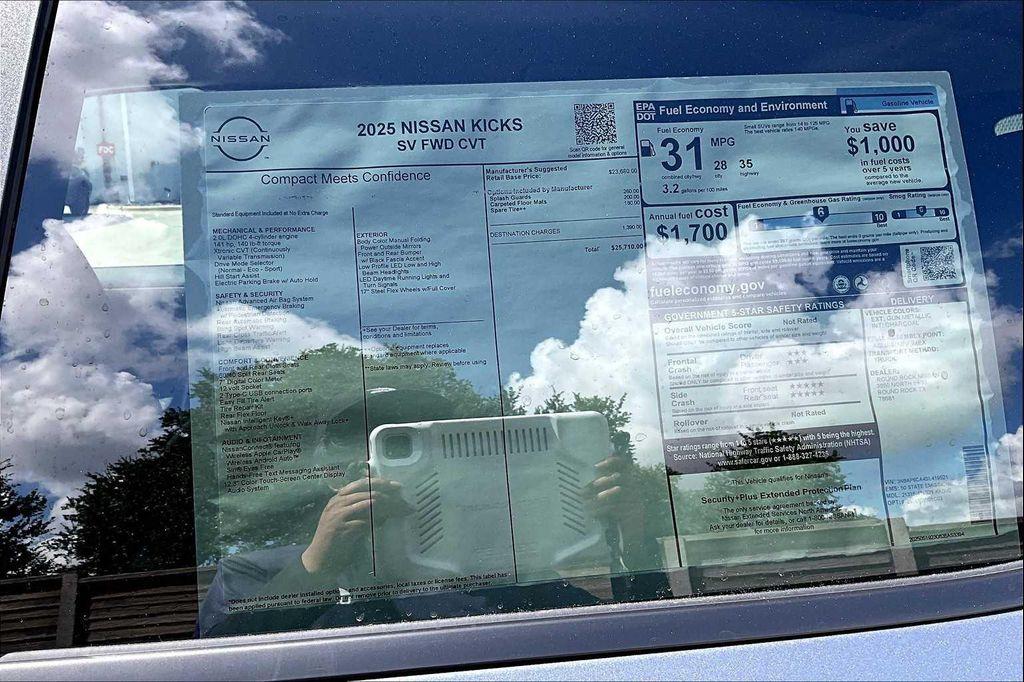 new 2025 Nissan Kicks car, priced at $25,710