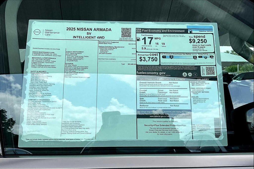 new 2025 Nissan Armada car, priced at $59,991