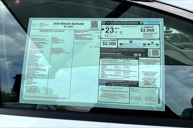 new 2025 Nissan Murano car, priced at $44,165