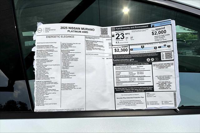 new 2025 Nissan Murano car, priced at $49,449