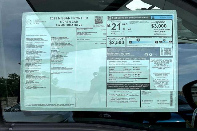 new 2025 Nissan Frontier car, priced at $35,420