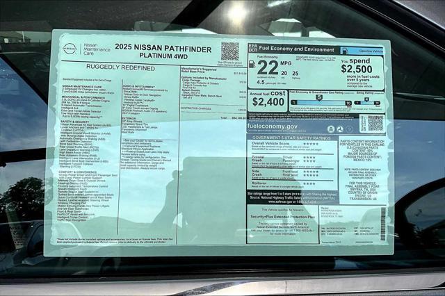 new 2025 Nissan Pathfinder car, priced at $50,424