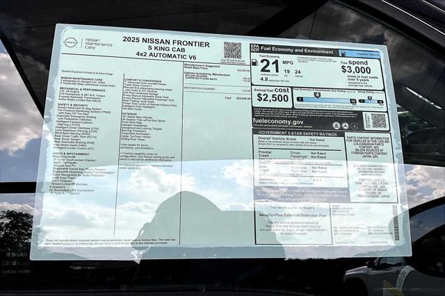 new 2025 Nissan Frontier car, priced at $34,040