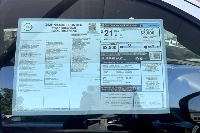 new 2025 Nissan Frontier car, priced at $47,055