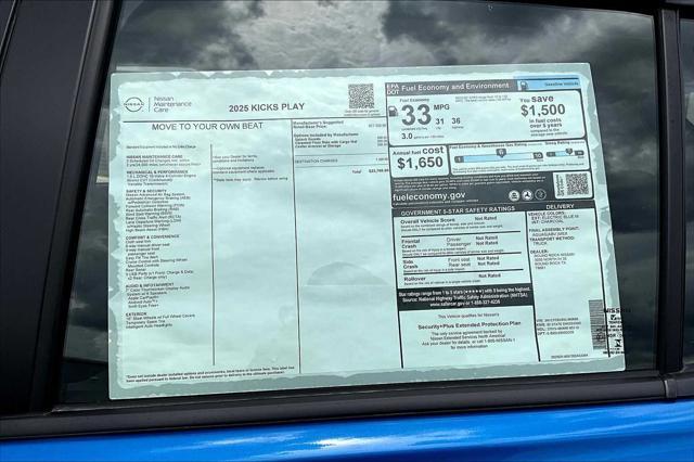 new 2025 Nissan Kicks car, priced at $23,760