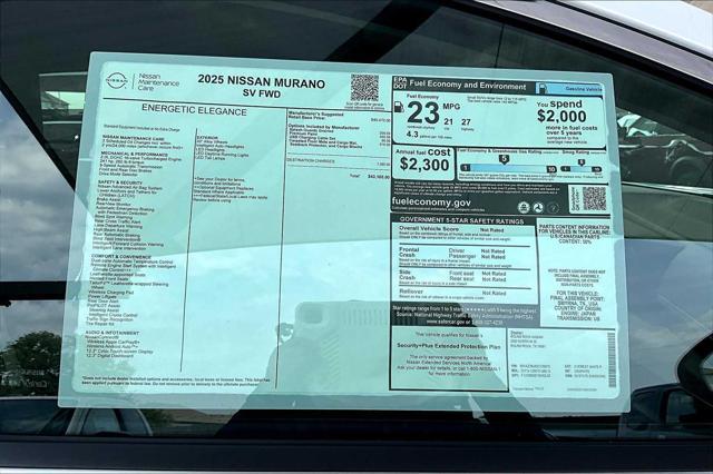 new 2025 Nissan Murano car, priced at $43,165