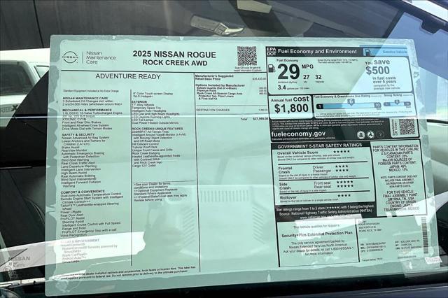 new 2025 Nissan Rogue car, priced at $37,955