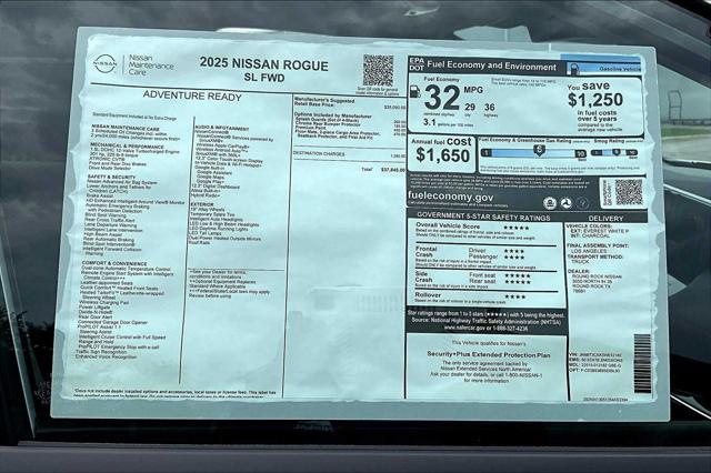 new 2025 Nissan Rogue car, priced at $37,845