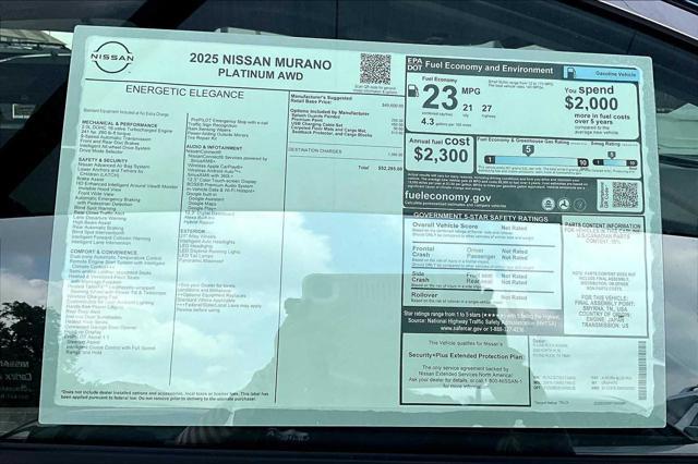 new 2025 Nissan Murano car, priced at $52,295