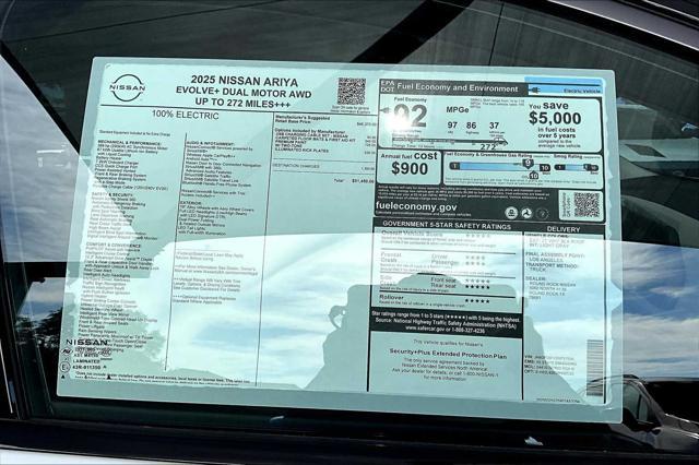 new 2025 Nissan ARIYA car, priced at $48,930