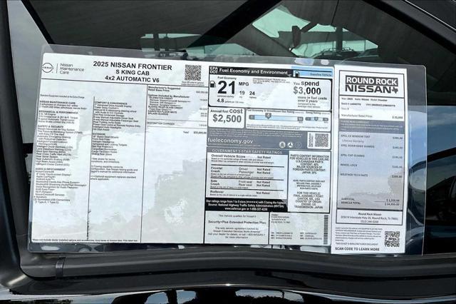 new 2025 Nissan Frontier car, priced at $33,695