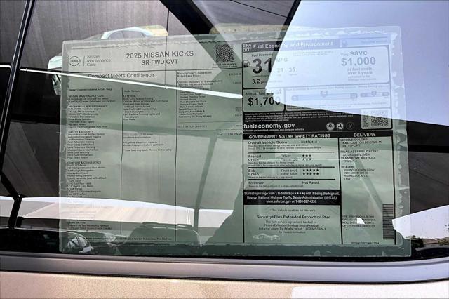 new 2025 Nissan Kicks car, priced at $30,650