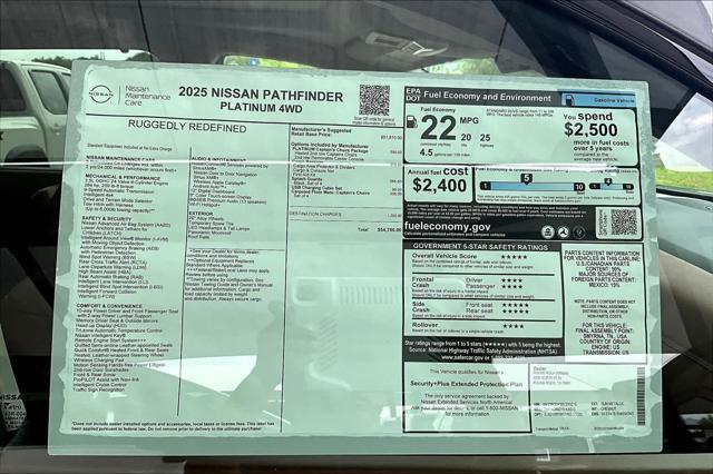 new 2025 Nissan Pathfinder car, priced at $50,989