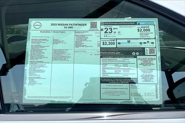 new 2025 Nissan Pathfinder car, priced at $44,315
