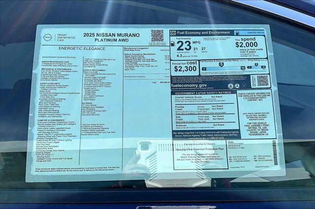 new 2025 Nissan Murano car, priced at $52,480