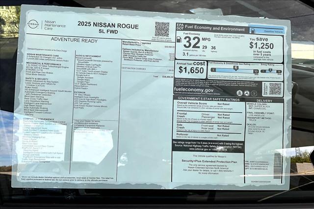 new 2025 Nissan Rogue car, priced at $37,450