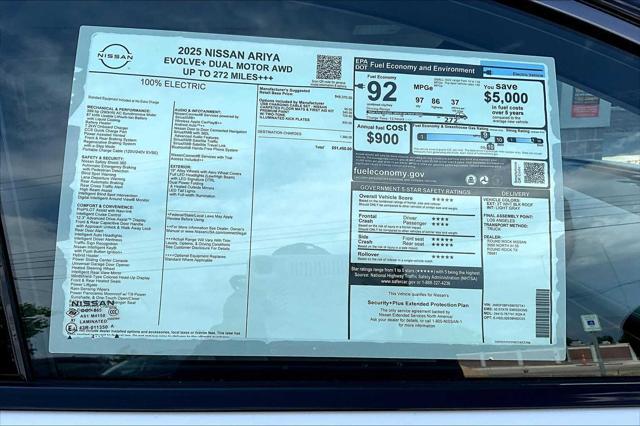 new 2025 Nissan ARIYA car, priced at $48,930