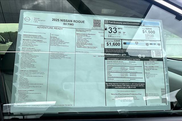 new 2025 Nissan Rogue car, priced at $35,700
