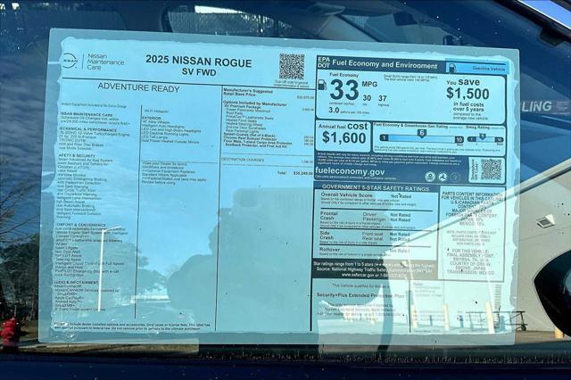 new 2025 Nissan Rogue car, priced at $35,240