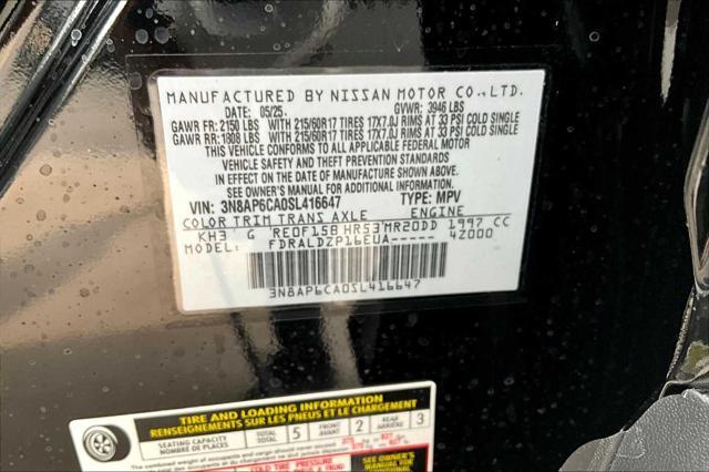 new 2025 Nissan Kicks car, priced at $25,595