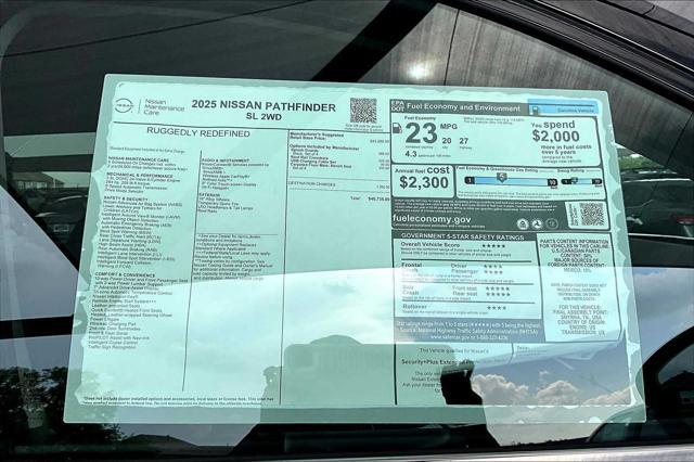 new 2025 Nissan Pathfinder car, priced at $42,613
