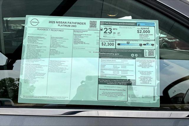 new 2025 Nissan Pathfinder car, priced at $51,485
