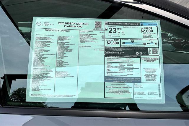 new 2025 Nissan Murano car, priced at $53,300