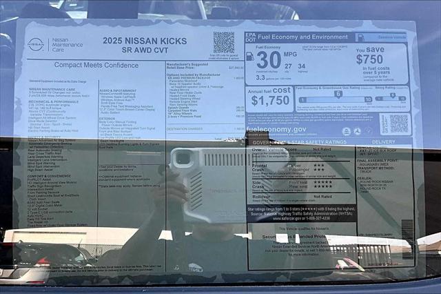 new 2025 Nissan Kicks car, priced at $30,872
