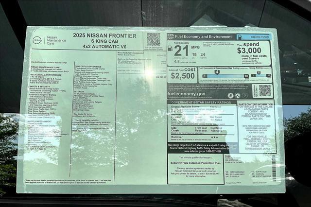 new 2025 Nissan Frontier car, priced at $34,040