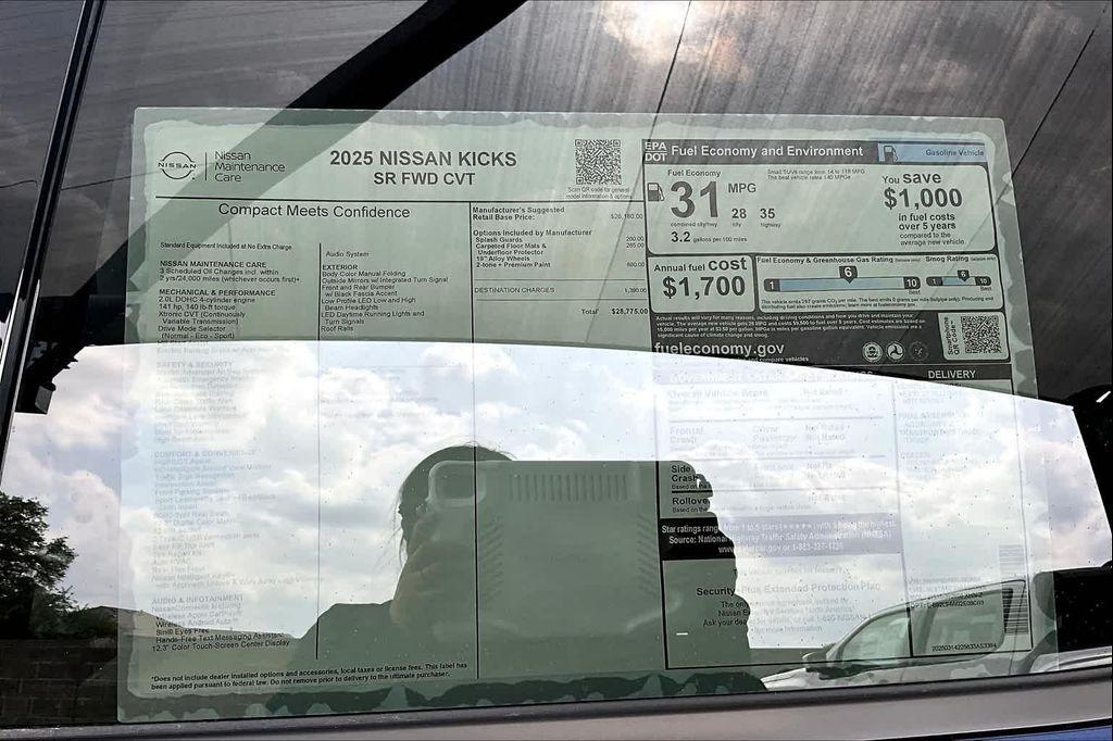 new 2025 Nissan Kicks car, priced at $27,761