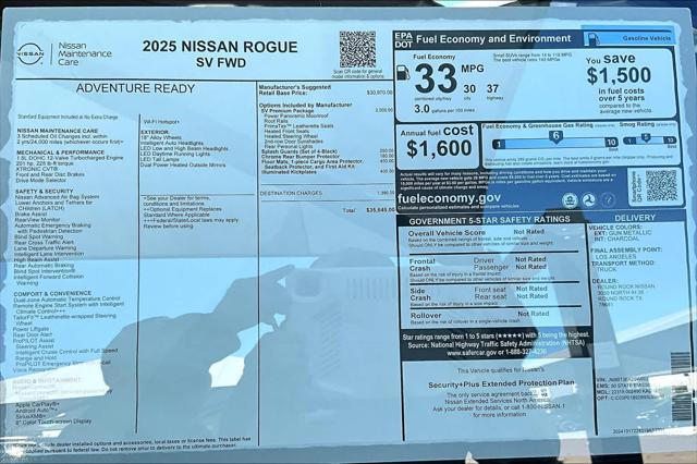 new 2025 Nissan Rogue car, priced at $34,645