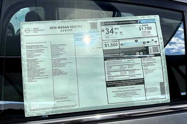 new 2025 Nissan Sentra car, priced at $22,203