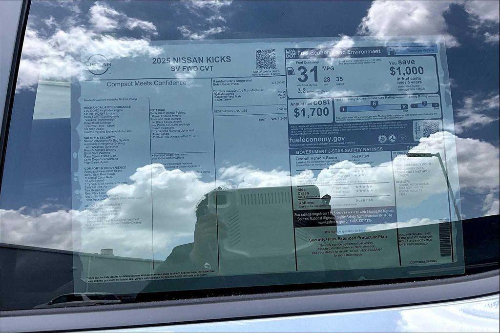 new 2025 Nissan Kicks car, priced at $25,710