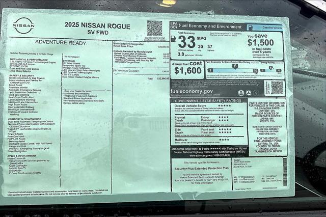 new 2025 Nissan Rogue car, priced at $32,090