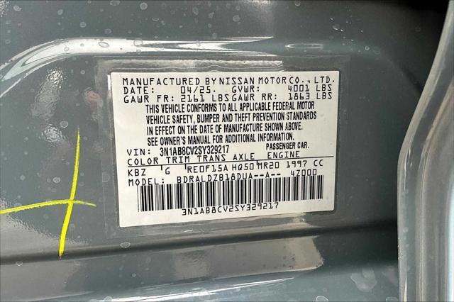 new 2025 Nissan Sentra car, priced at $24,785