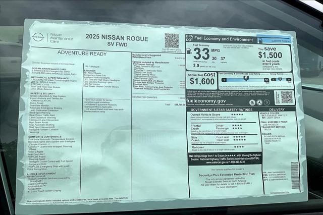 new 2025 Nissan Rogue car, priced at $35,700