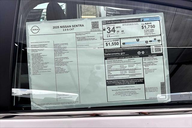 new 2025 Nissan Sentra car, priced at $22,272