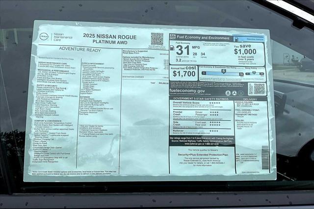 new 2025 Nissan Rogue car, priced at $42,665