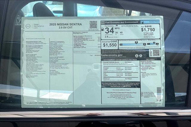 new 2025 Nissan Sentra car, priced at $23,638