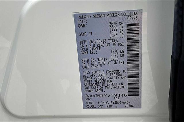 new 2025 Nissan Pathfinder car, priced at $43,438